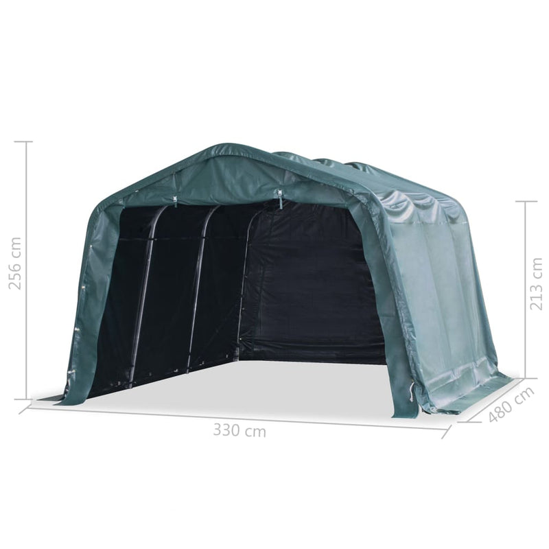 Removable Livestock Tent PVC 550 g/m² 3.3x4.8 m Dark Green