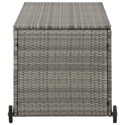 Garden Storage Box Light Grey 120x65x115 cm Poly Rattan