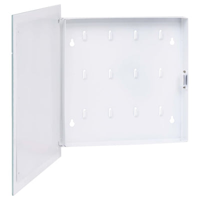 Key Box with Magnetic Board White 35x35x4cm