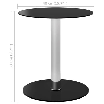 Coffee Table Black 40 cm Tempered Glass