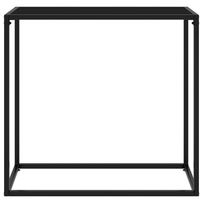 Console Table Black 80x35x75 cm Tempered Glass