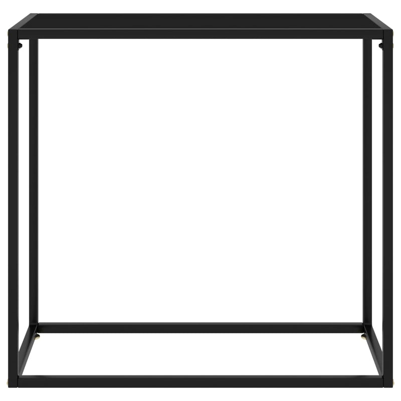 Console Table Black 80x35x75 cm Tempered Glass