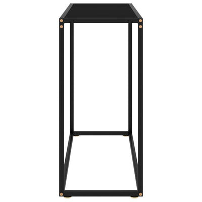 Console Table Black 80x35x75 cm Tempered Glass