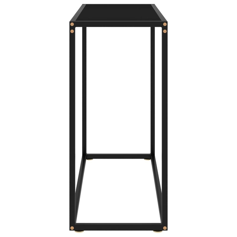 Console Table Black 80x35x75 cm Tempered Glass