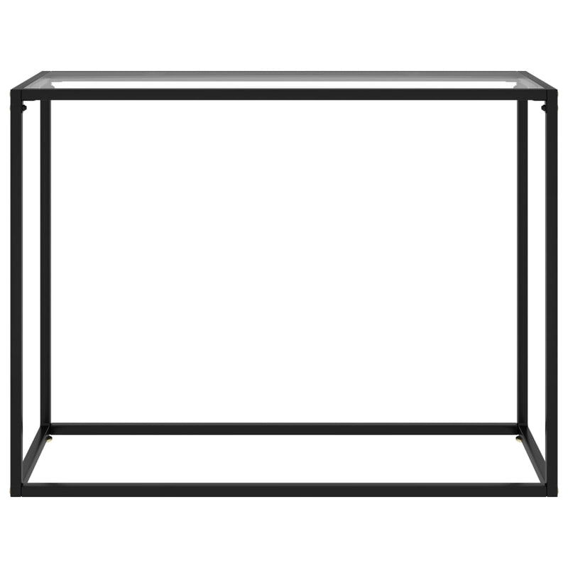 Console Table Transparent 100x35x75 cm Tempered Glass