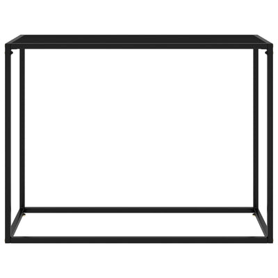 Console Table Black 100x35x75 cm Tempered Glass