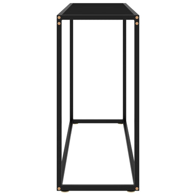 Console Table Black 100x35x75 cm Tempered Glass