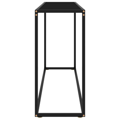 Console Table Black 120x35x75 cm Tempered Glass