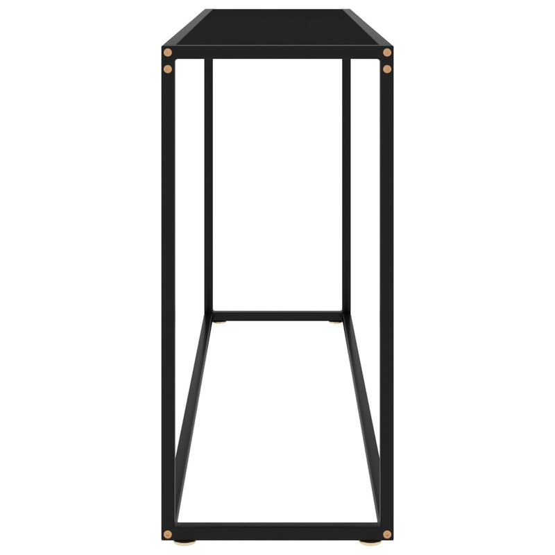 Console Table Black 120x35x75 cm Tempered Glass