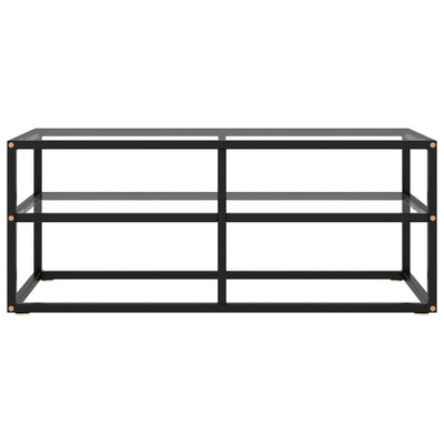 TV Cabinet Black with Tempered Glass 100x40x40 cm