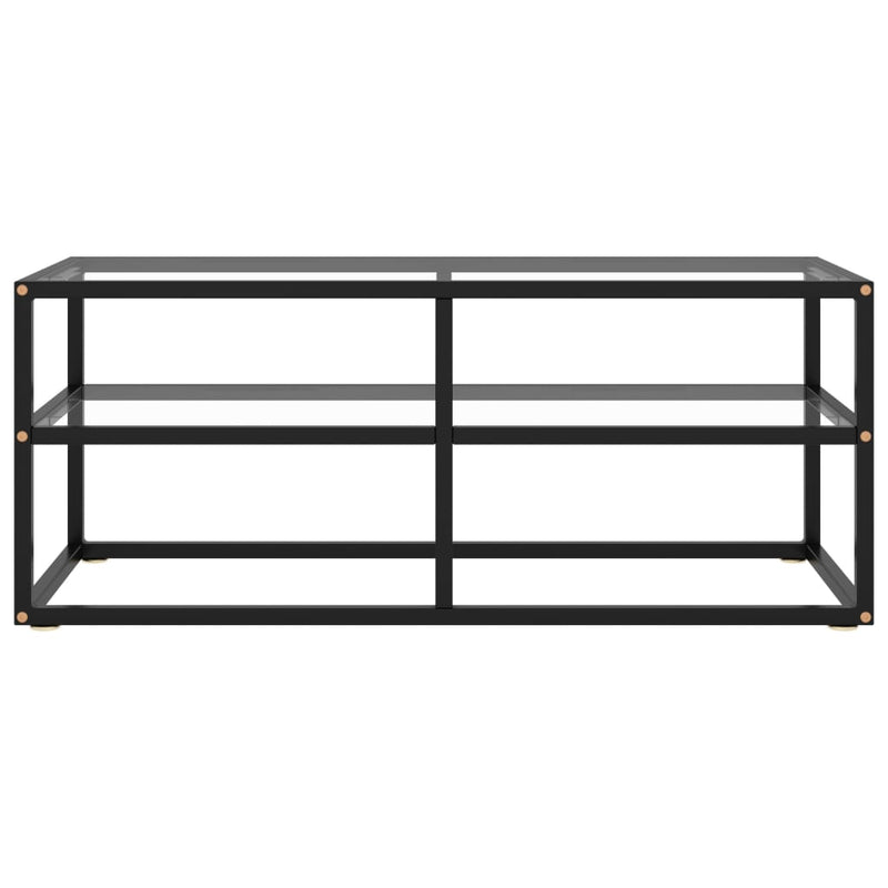 TV Cabinet Black with Tempered Glass 100x40x40 cm