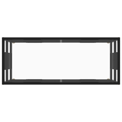 TV Cabinet Black with Tempered Glass 100x40x40 cm