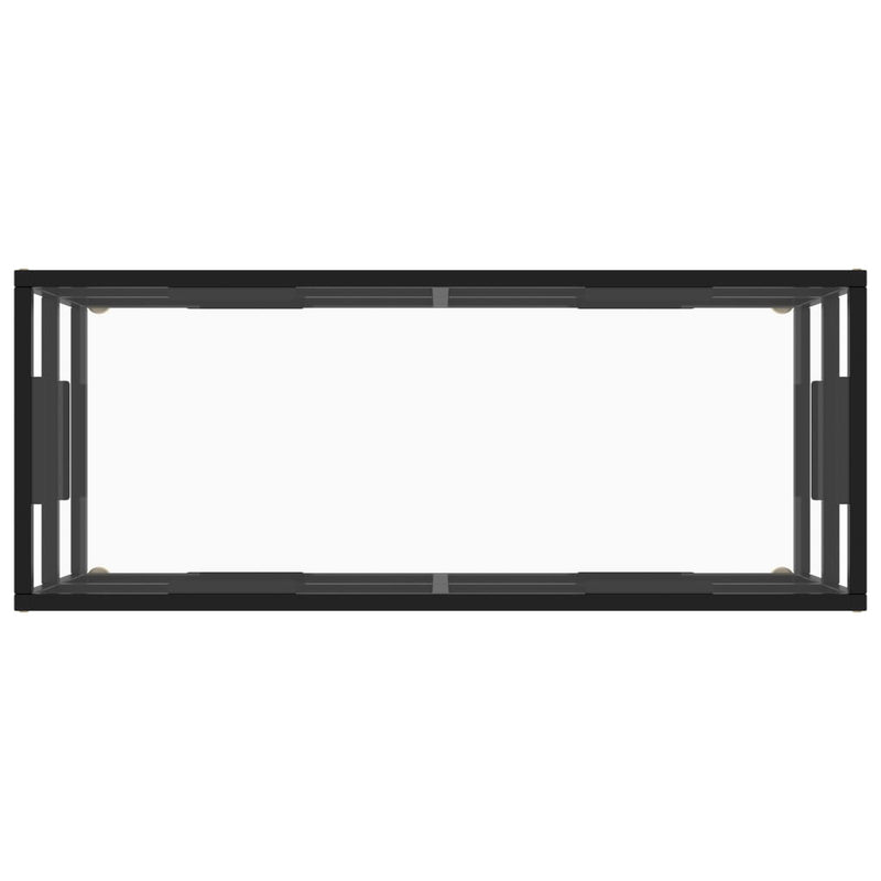 TV Cabinet Black with Tempered Glass 100x40x40 cm