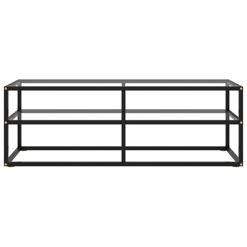 TV Cabinet Black with Tempered Glass 120x40x40 cm