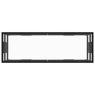 TV Cabinet Black with Tempered Glass 120x40x40 cm