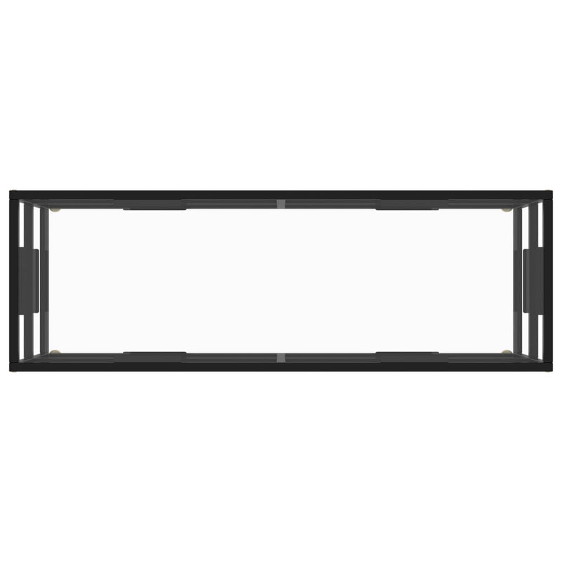 TV Cabinet Black with Tempered Glass 120x40x40 cm