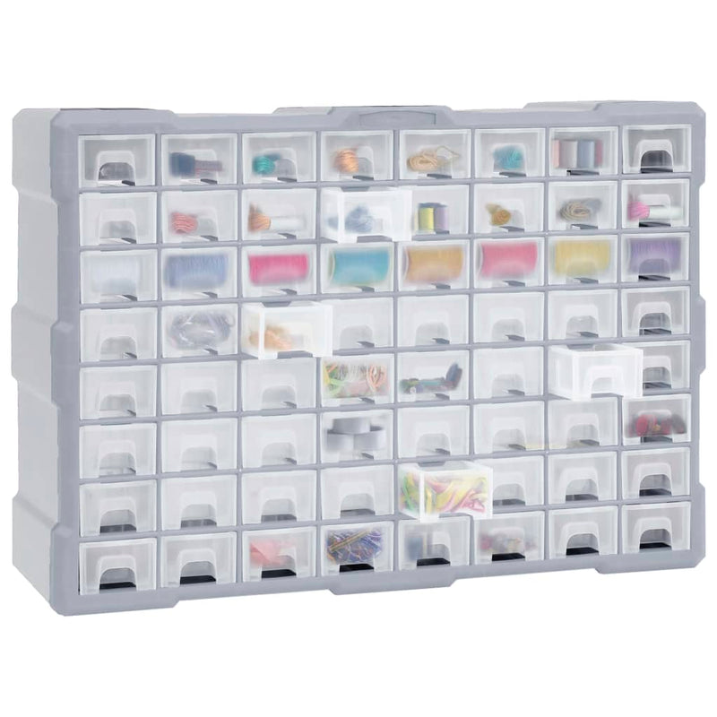 Multi-drawer Organiser with 64 Drawers 52x16x37.5 cm