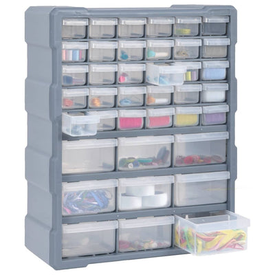 Multi-drawer Organiser with 39 Drawers 38x16x47 cm