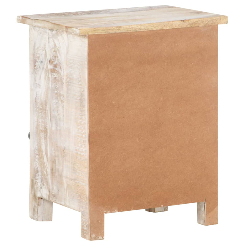 Bedside Cabinet 40x30x50 cm Rough Acacia Wood