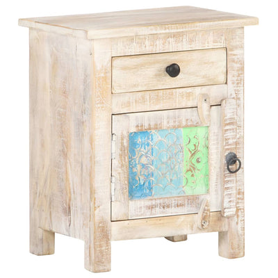 Bedside Cabinet 40x30x50 cm Rough Acacia Wood