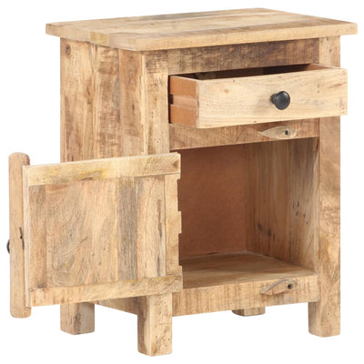 Bedside Cabinet 40x30x50 cm Rough Mango Wood