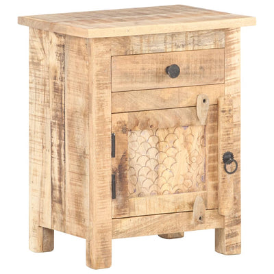 Bedside Cabinet 40x30x50 cm Rough Mango Wood