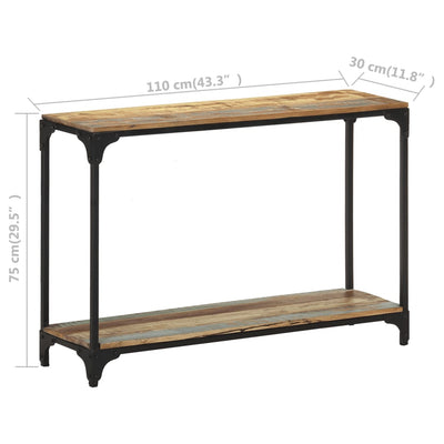 Console Table 110x30x75 cm Solid Reclaimed Wood