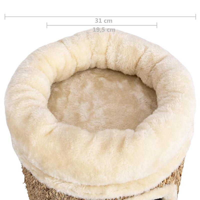 Cat House with Luxury Cushion 33 cm Seagrass