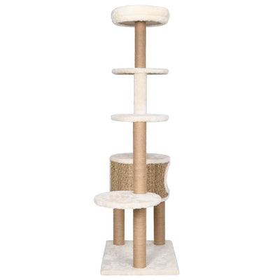 Cat Tree with Luxury Cushion and Scratching Post 148cm Seagrass