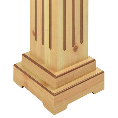 Classic Square Pillar Plant Stand Light Wood 17x17x66 cm MDF