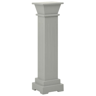 Classic Square Pillar Plant Stand Grey 17x17x66 cm MDF