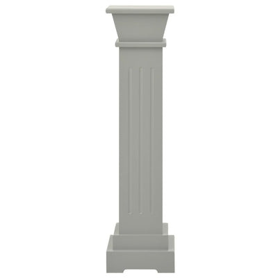 Classic Square Pillar Plant Stand Grey 17x17x66 cm MDF