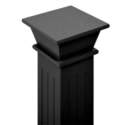 Classic Square Pillar Plant Stand Black 17x17x66 cm MDF