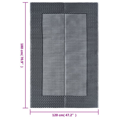 Outdoor Carpet Grey 120x180 cm PP