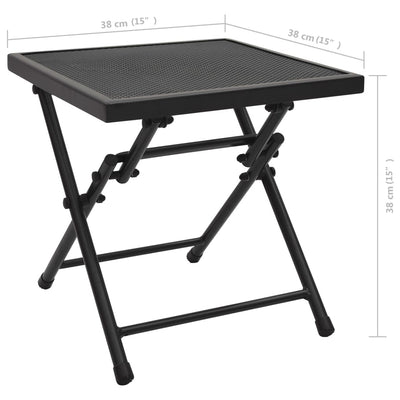 Folding Table Mesh 38x38x38 cm Steel Anthracite