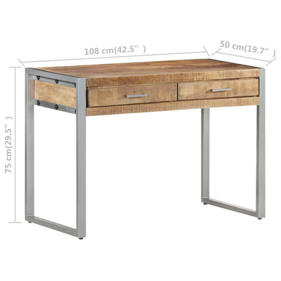 Desk 108x50x75 cm Rough Mango Wood