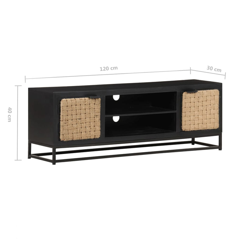 TV Cabinet 120x30x40 cm Solid Mango Wood