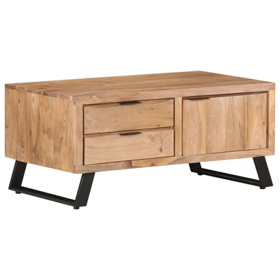 Coffee Table 90x50x40 cm Solid Acacia Wood with Live Edges