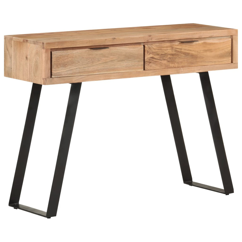 Console Table 100x35x76 cm Solid Acacia Wood with Live Edges