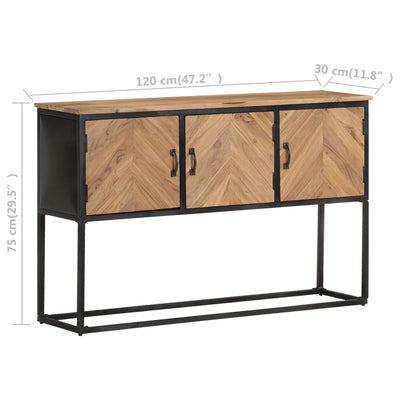 Sideboard 120x30x75 cm Solid Acacia Wood