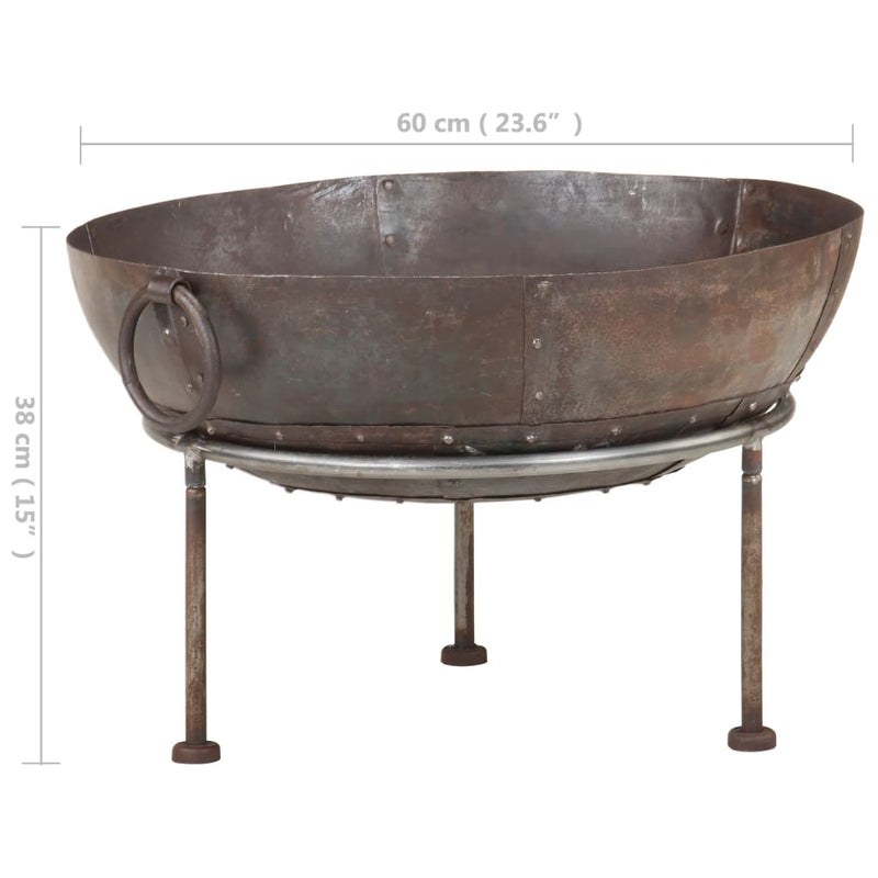 Rustic Fire Pit Ø 60 cm Iron