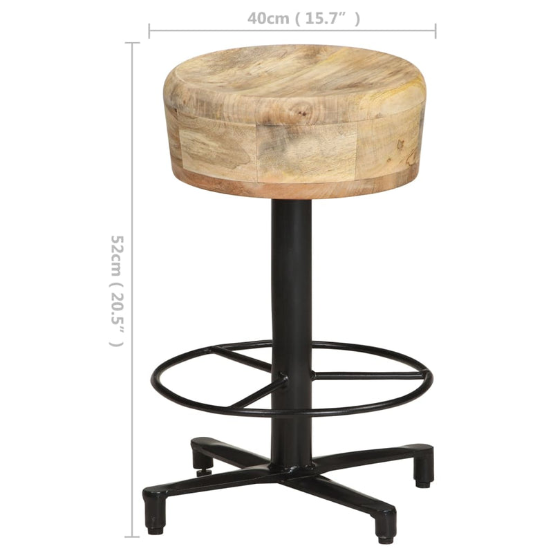 Bar Stools 2 pcs 52 cm Solid Mango Wood