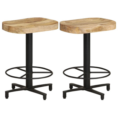 Bar Stools 2 pcs 52 cm Solid Mango Wood