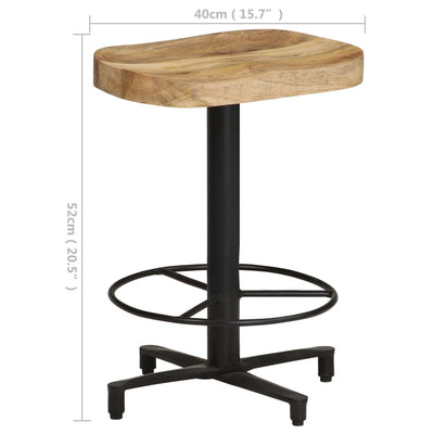 Bar Stools 2 pcs 52 cm Solid Mango Wood