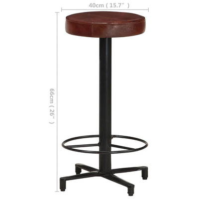 Bar Stools 2 pcs 66 cm Real Leather