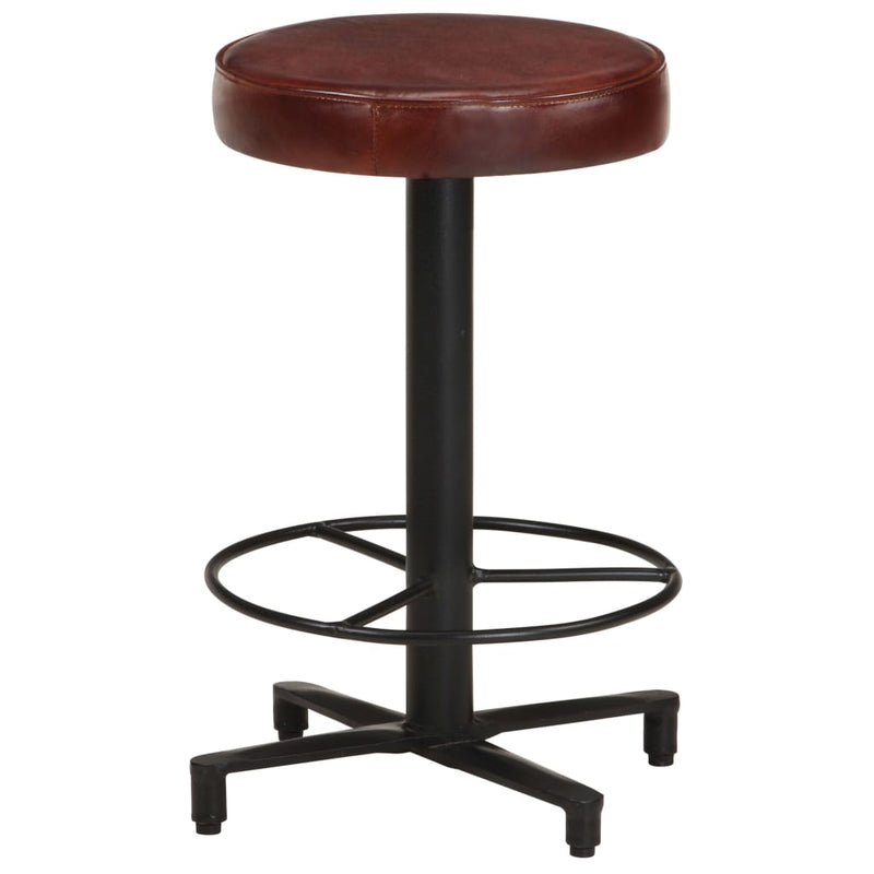 Bar Stools 2 pcs 52 cm Real Leather