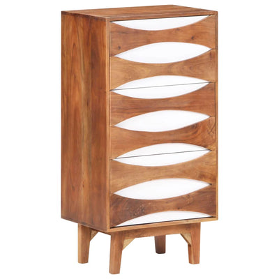 Chest of Drawers 43.5x35x90 cm Solid Acacia Wood