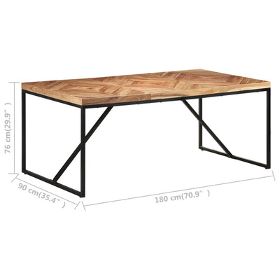 Dining Table 180x90x76 cm Solid Acacia and Mango Wood