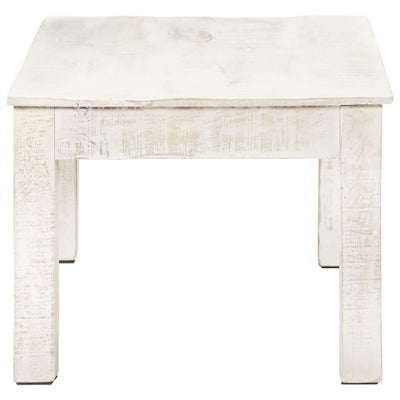 Coffee Table White 110x60x45 cm Solid Mango Wood