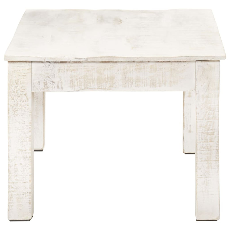 Coffee Table White 110x60x45 cm Solid Mango Wood